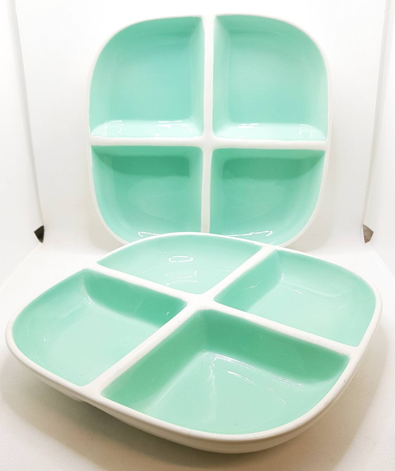 Divided mint serving plates
