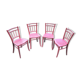 4 chaises de bistrot Thonet anciennes fabriquées en tchécoslovaquie, années : 1922-1940.