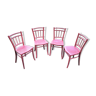 4 chaises de bistrot Thonet anciennes fabriquées en tchécoslovaquie, années : 1922-1940.