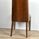 American Art Deco style chair, in solid walnut wood