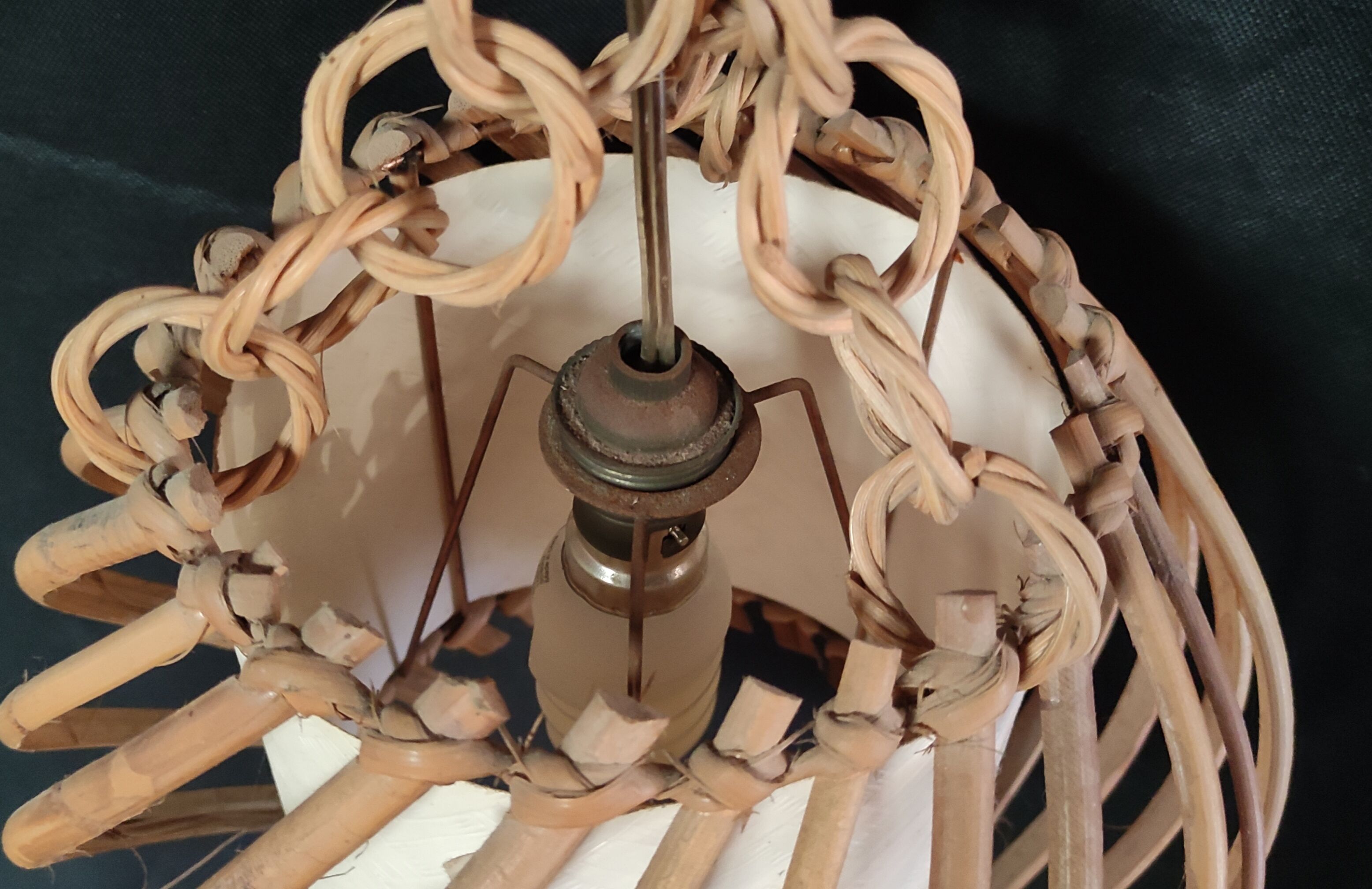 Vintage rattan pendant lamp