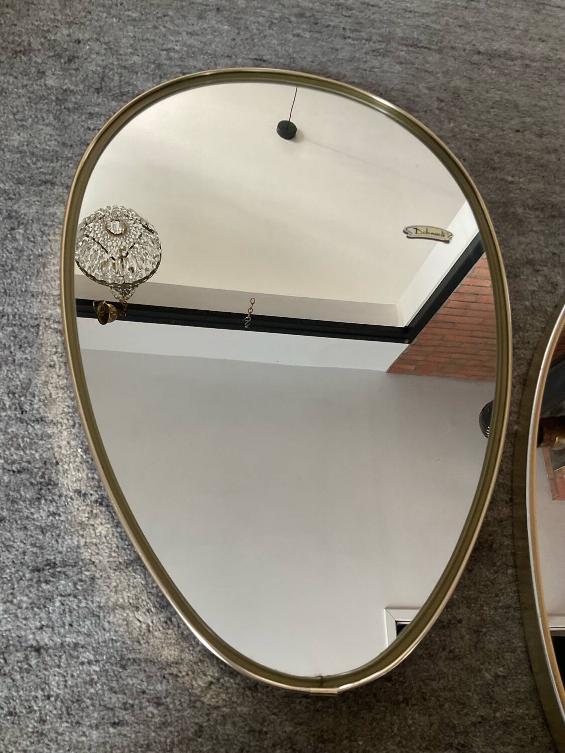 Pair of vintage free-form mirrors from the 60s and 70s