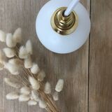 Vintage opaline white thread walking lamp