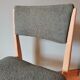 Green boucle Scandinavian chairs