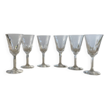 6 Saint Louis liqueur glasses 1950