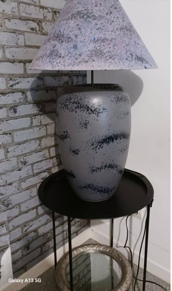 Exceptional XL Lamp Yves Halard Paris - Vintage Ceramic - 75cm