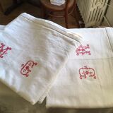 Pair of white canvas country sheets