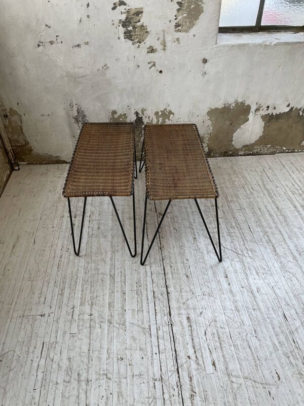 Duo de tables osier RaouDuo de tables osier Raoul Guysl Guys