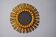 Mid century gilded wooden sun mirror, 54cm
