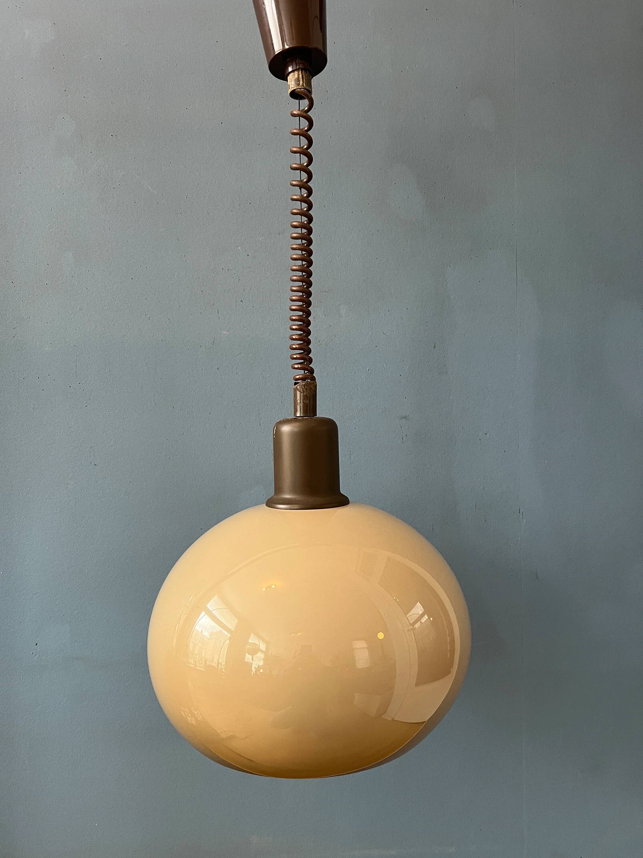 Vintage beige mushroom suspension in acrylic glass