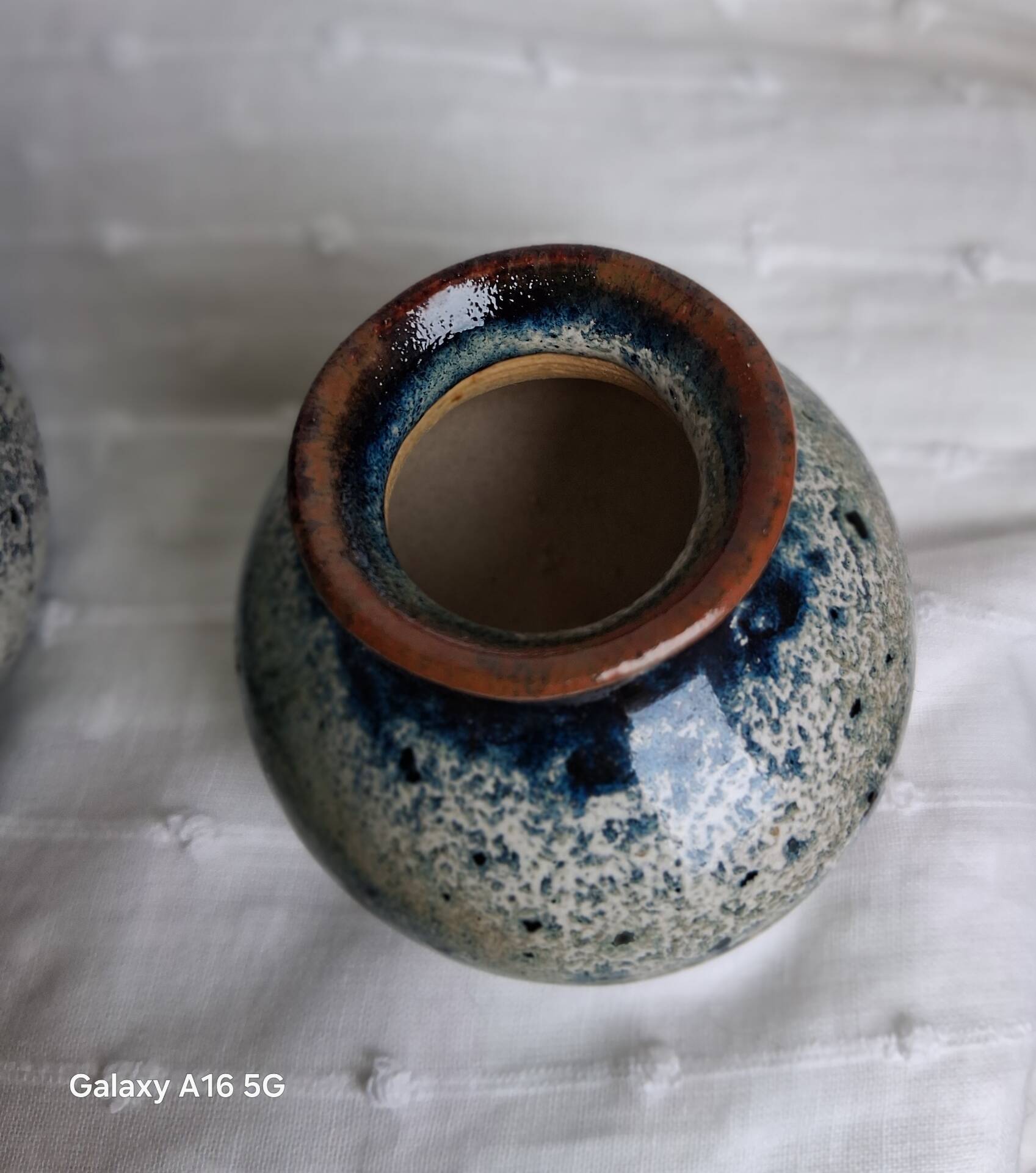 Vintage scented burner in glazed stoneware signed Paralou – 1970s/1980s.