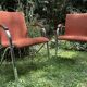 Paire de fauteuils année 70 métal chromé