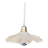 Mid-Century style ceramic flower suspension - beige stoneware