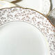 Villeroy & Boch dessert service in white porcelain golden flowers