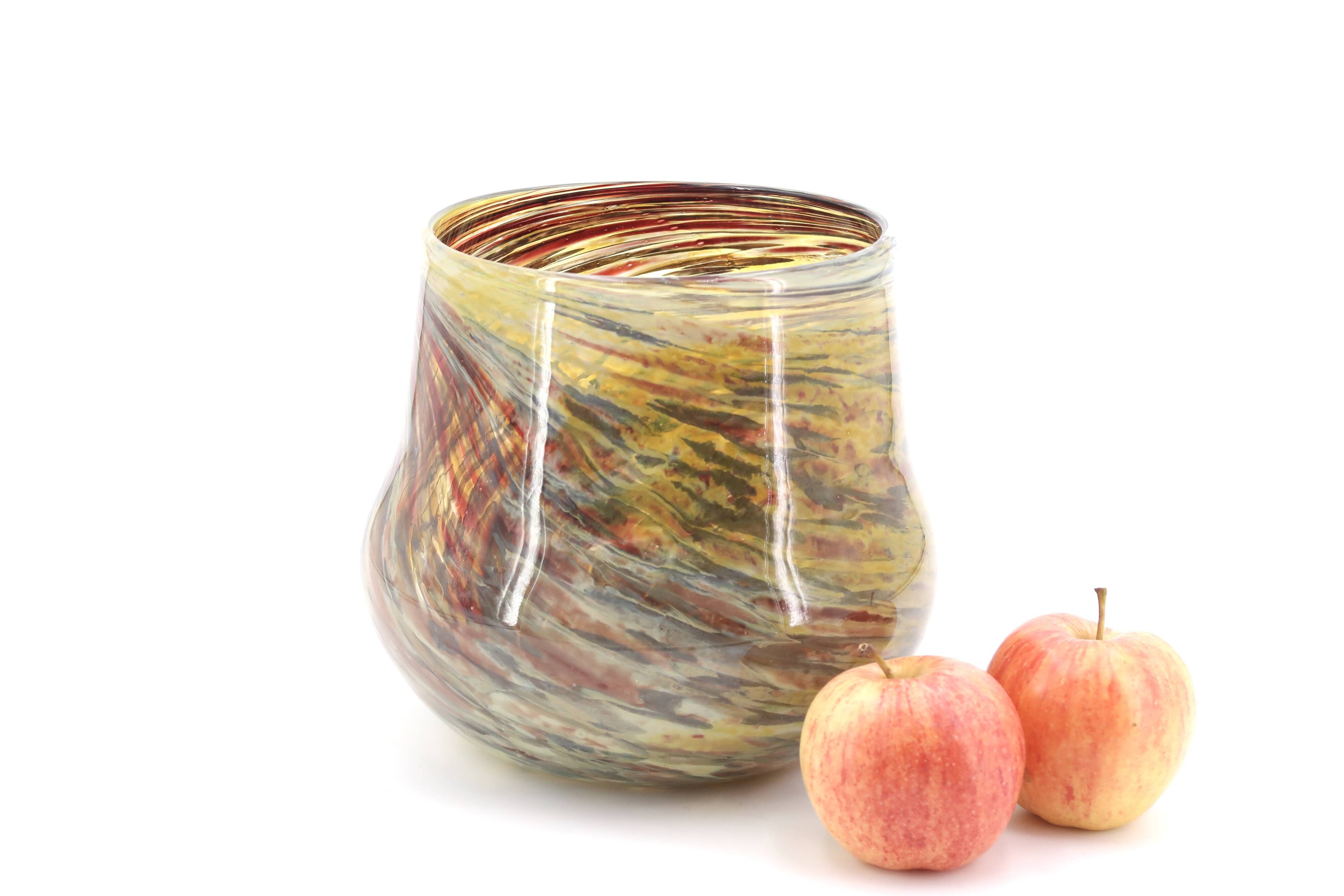 Glass vase by Claude Morin, Dieulefit, 1970s