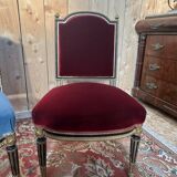 Set of 4 Napoleon III chairs in black and gold.