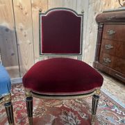Set of 4 Napoleon III chairs in black and gold.