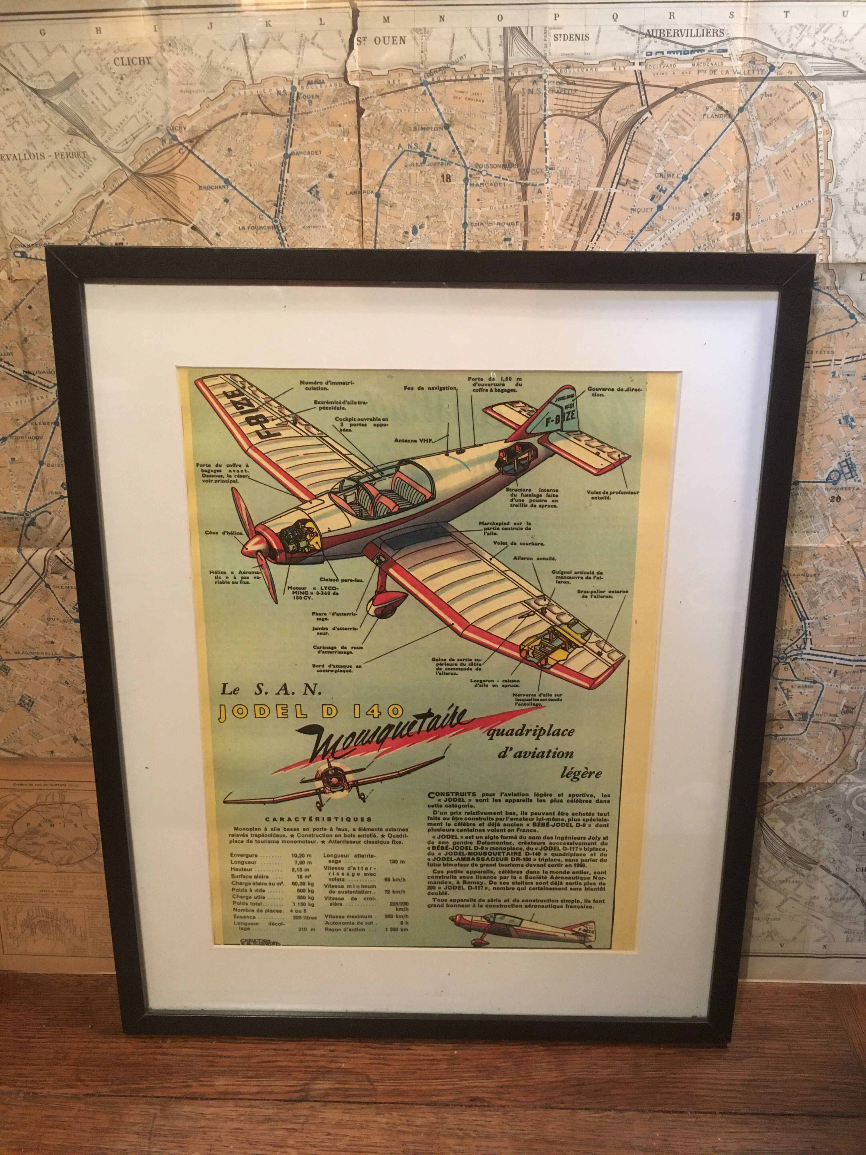 Aircraft Jodel D140 framed