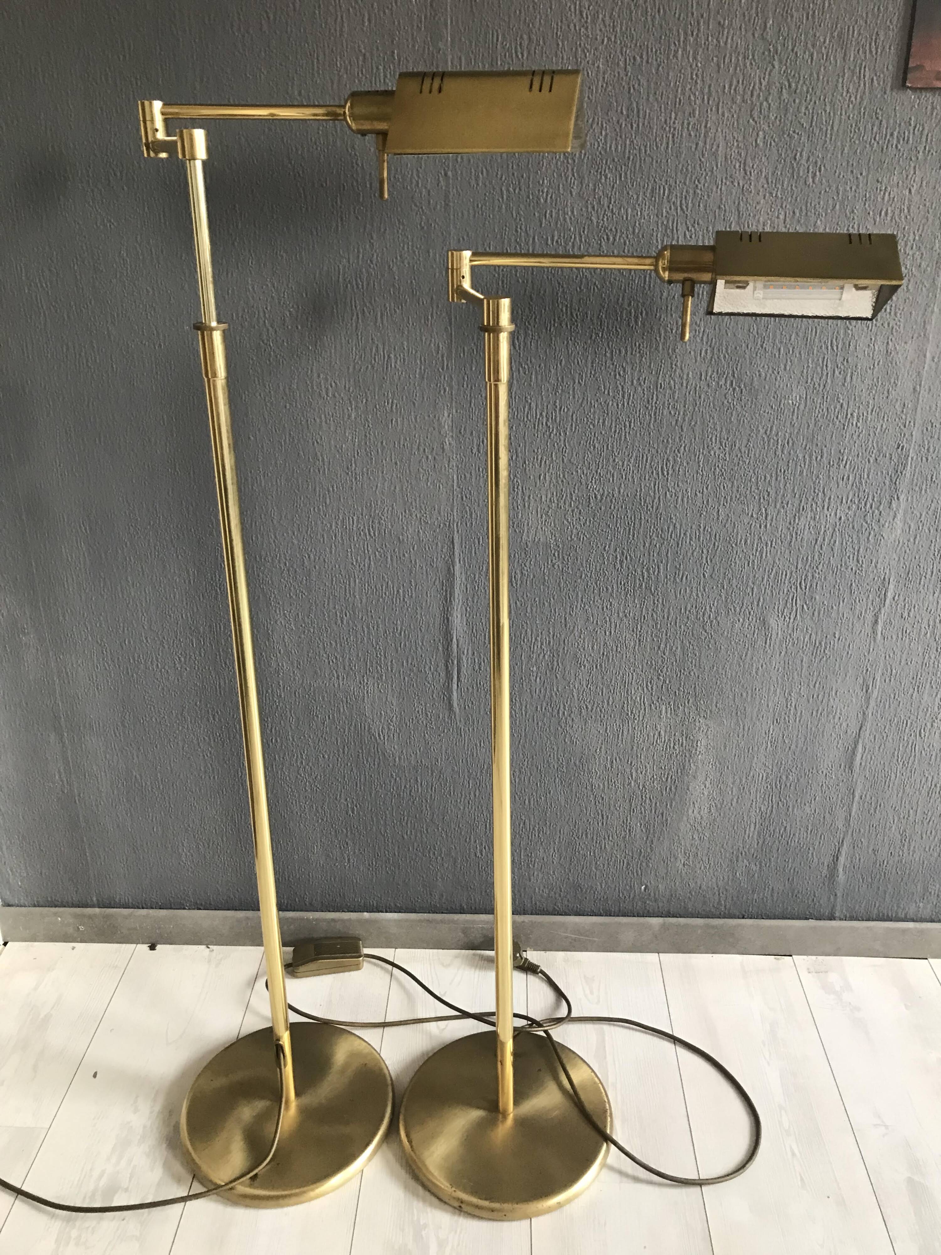 2 lampadaires vintage Relco Milano Italie