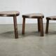 1960s Czechoslovak Mid-Century Solid Oak Nesting Tables, Set of Three