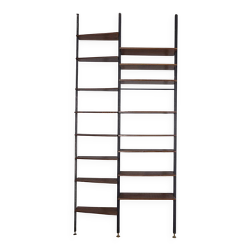 Bibliothèque vintage Terra Cielo des années 1960 en métal et bois, design italien