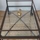 Vintage metal and glass serving cart