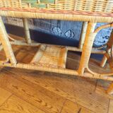 Rattan planter on stand