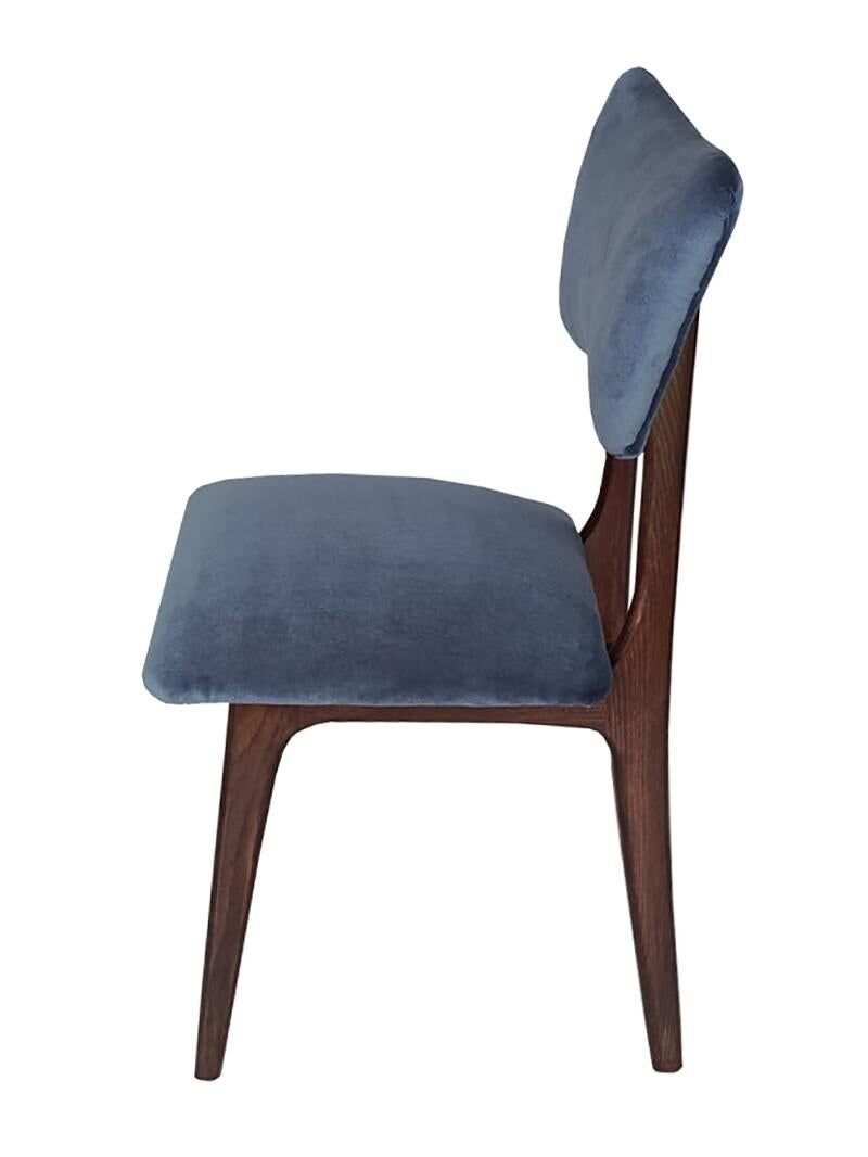 Mid-Century Butterfly Chair in navy grey fabric and walnut wood, Europe, 1960.