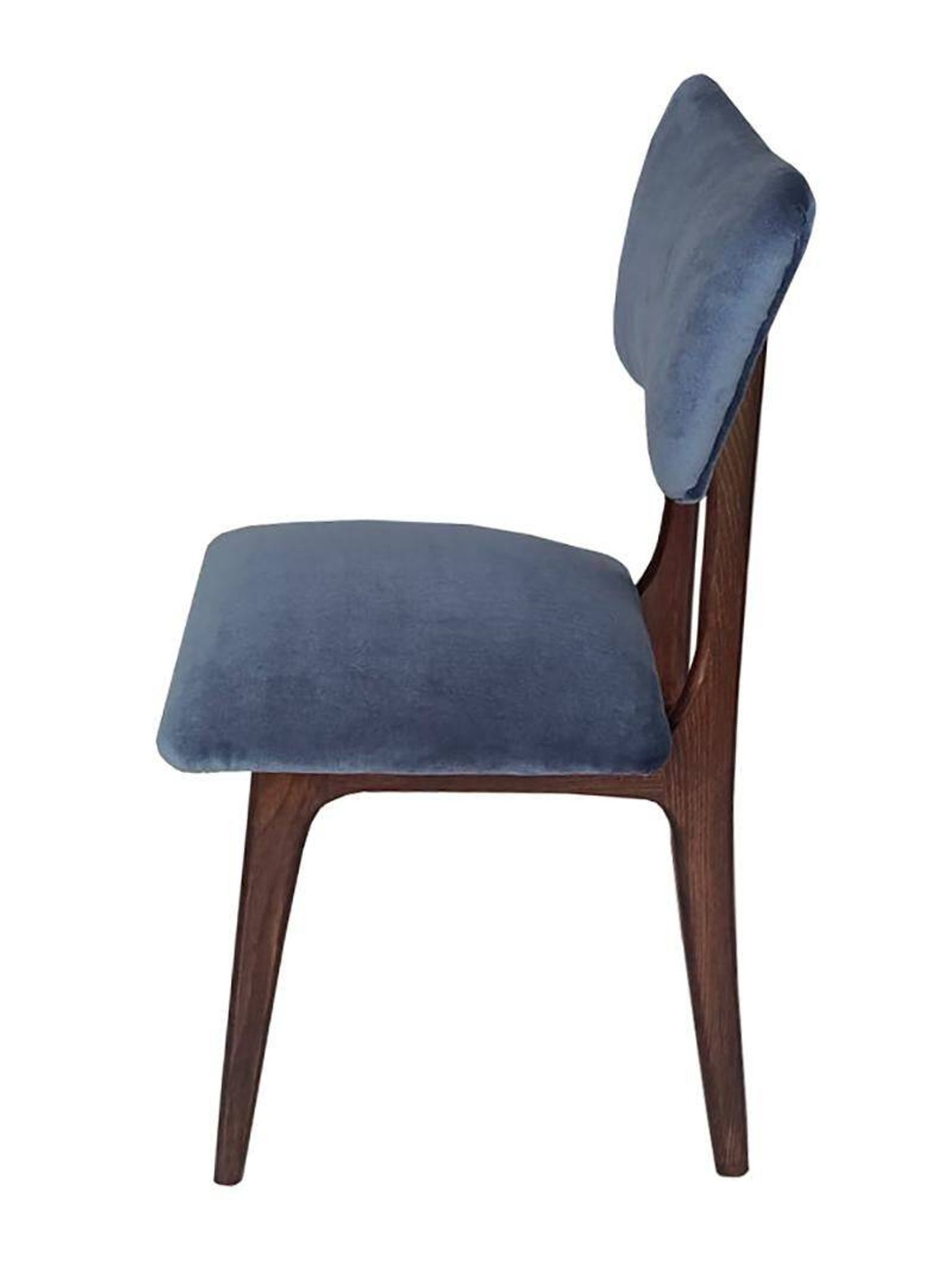 Mid-Century Butterfly Chair in navy grey fabric and walnut wood, Europe, 1960.
