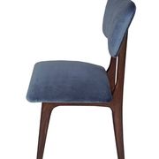 Mid-Century Butterfly Chair in navy grey fabric and walnut wood, Europe, 1960.