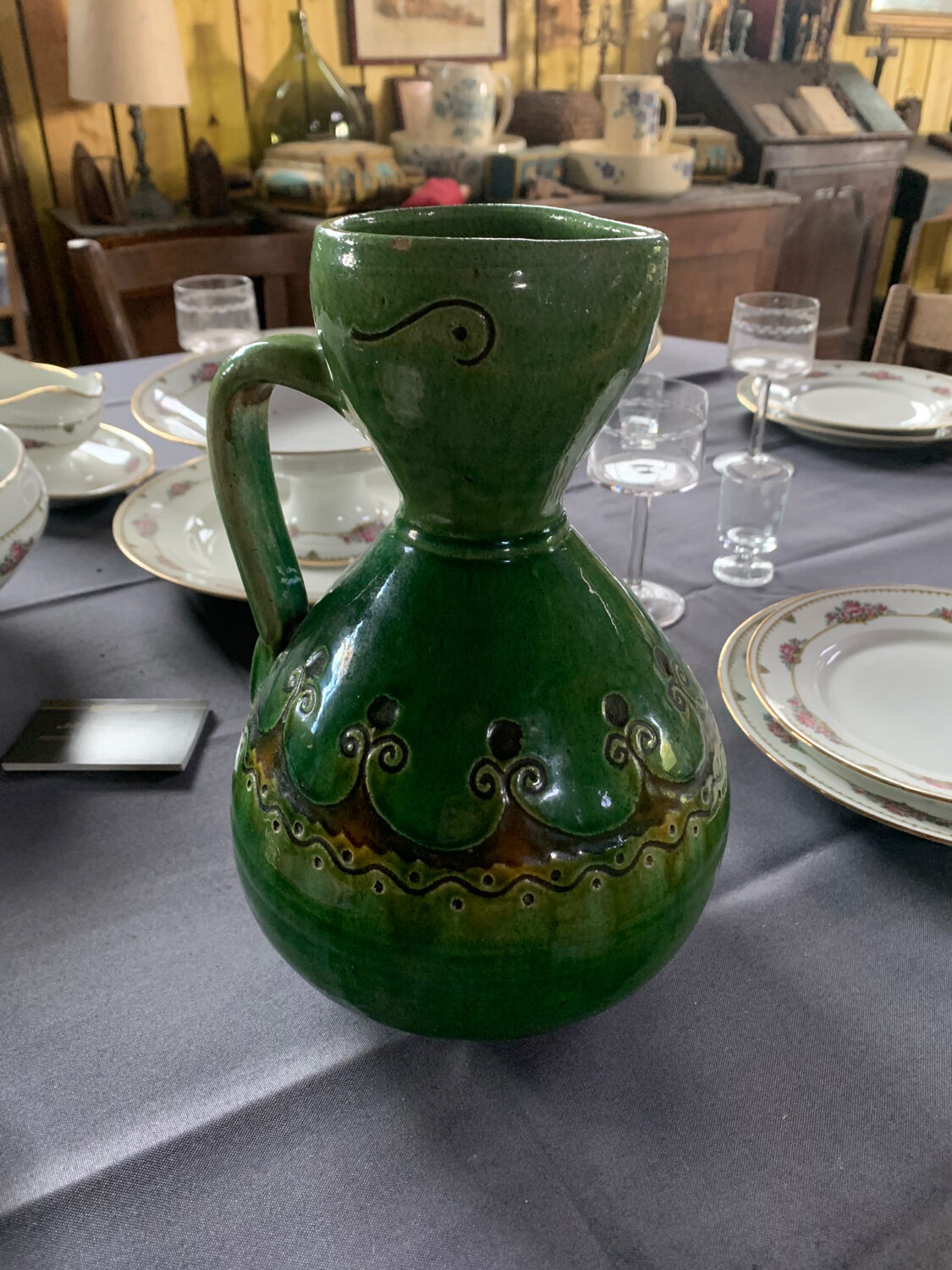 Ceramic jug signed Tito Ubeda