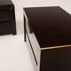 Pair of African rosewood and brass bedside tables for Fratelli Turri