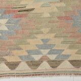 3x10 Pink & Cream Vintage Kilim Runner Rug, 81x306Cm