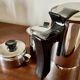 Euroexpress Nanni stainless steel set, 6-cup coffee maker, Italy 1980