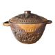 African Art - Madagascar - Vintage - Covered Pot - Carved Rosewood - 1950