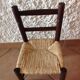 Old Chair in straw and wood for children/vintage years 60-70
