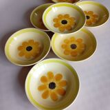 7 Gien "Sun" soup plates