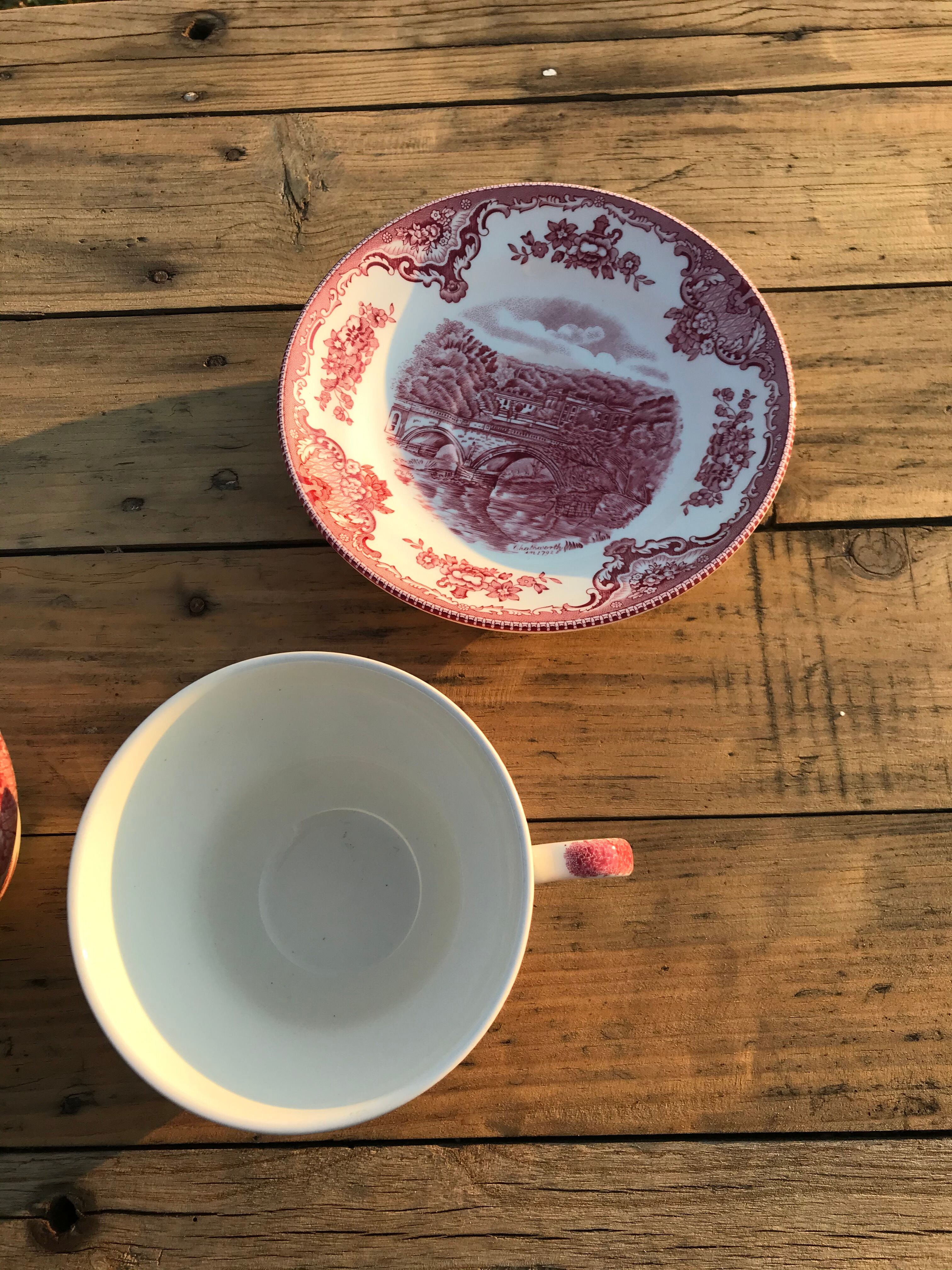 Cup with vintage saucer