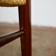 Suite de 6 chaises scandinaves en corde et teck