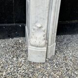 Remarkable Louis XV Style Fireplace, In Carrara Marble Circa 1880