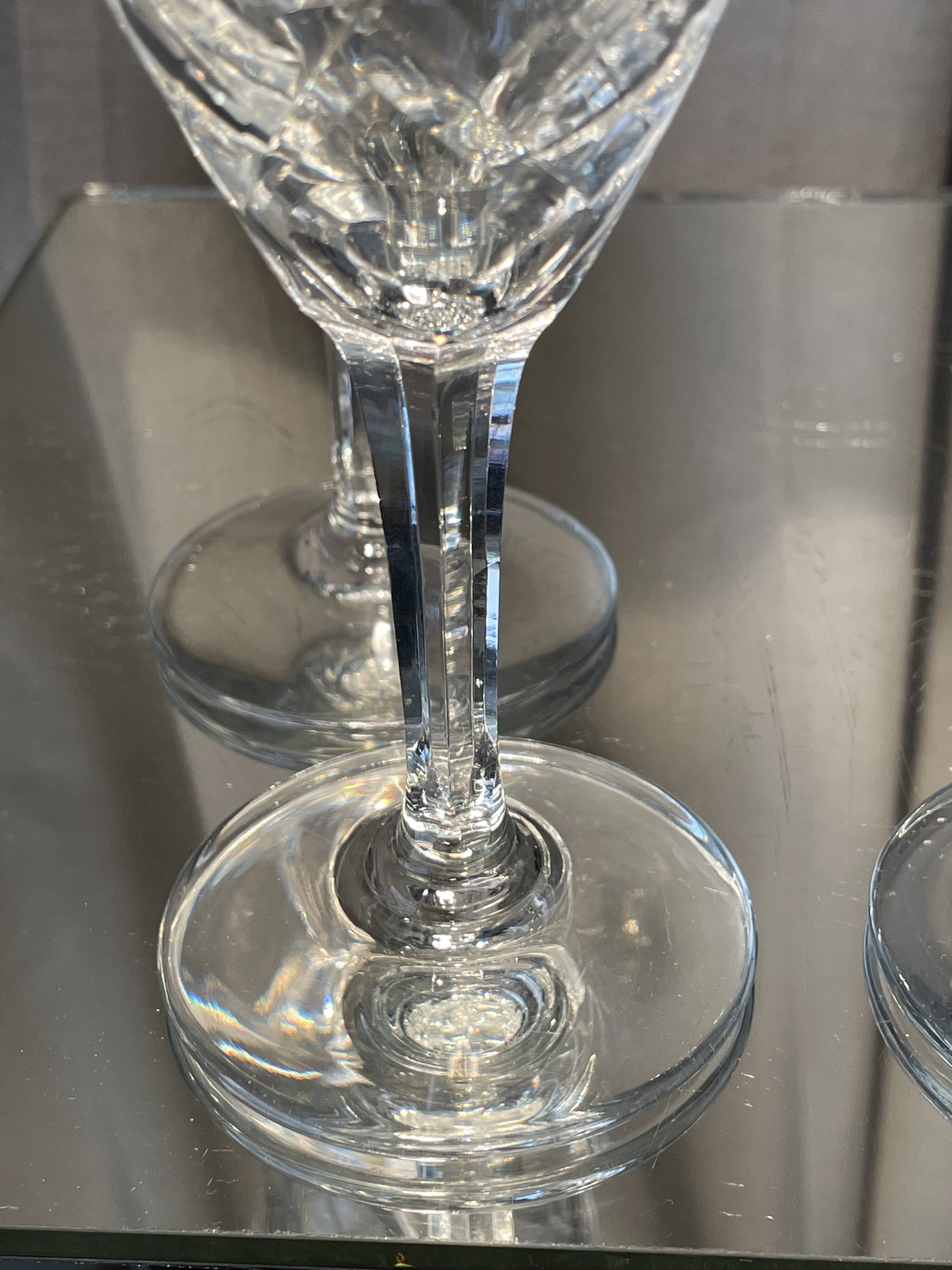 Suite of 4 port or wine glasses st louis crystal cooked wine glasses transparent chantilly model table art