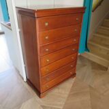 Louis Philippe style chest of drawers in cherry wood