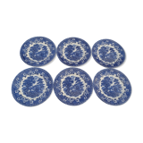 6 Ironstone English dessert plates