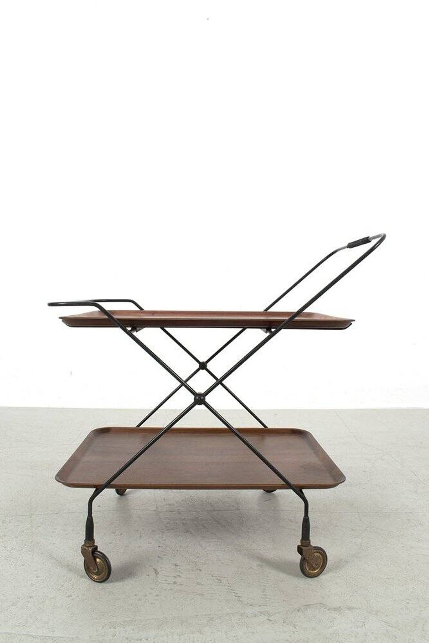 Teak and string cart by Jie Gantofta for Paul Nagel