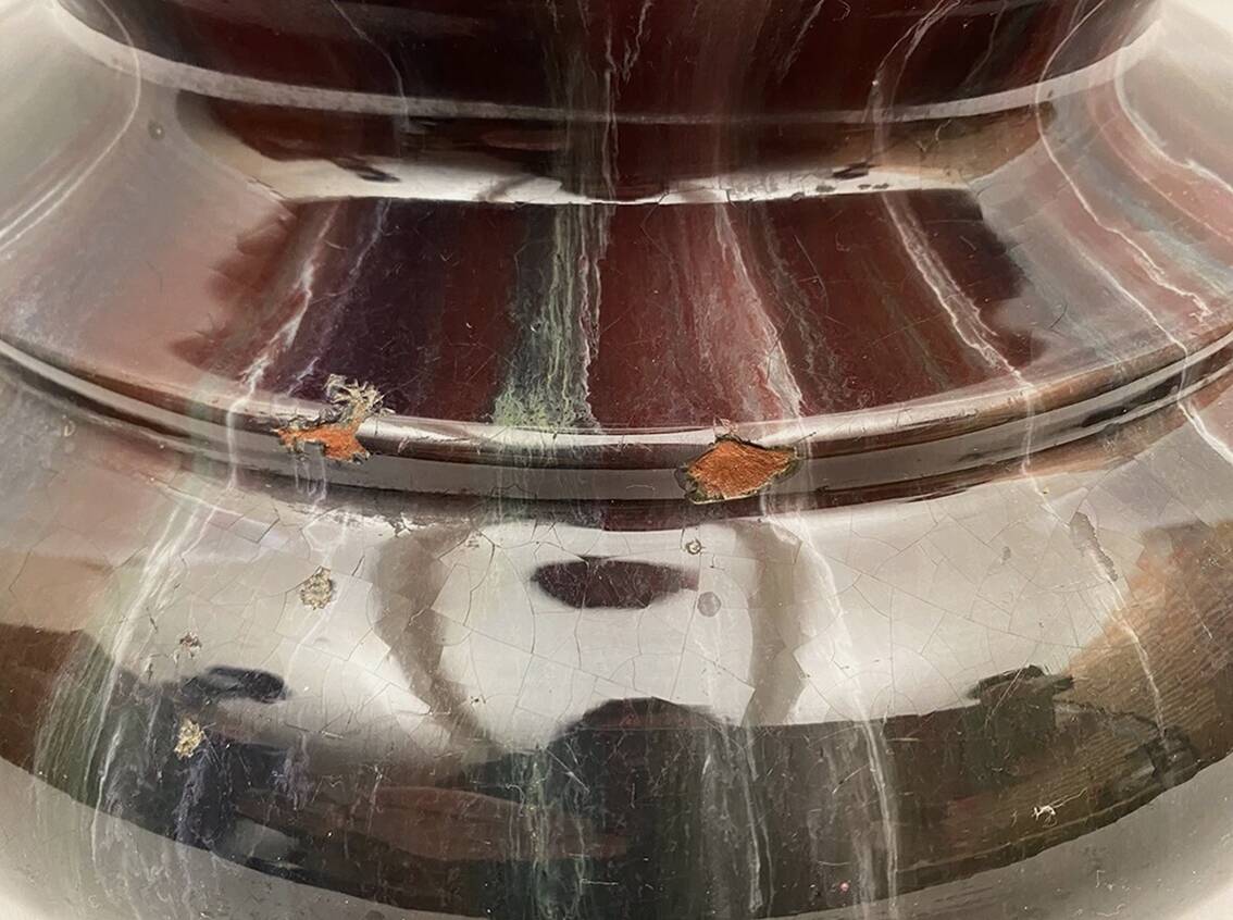 Jérôme Massier & Pierre Perret. Glazed ceramic table. Vallauris