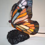 Original mood lamp, butterfly way / multicolored stained glass windows