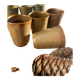 Set of 4 stoneware cups from Digoin, perfect for coffee, tea or com.
