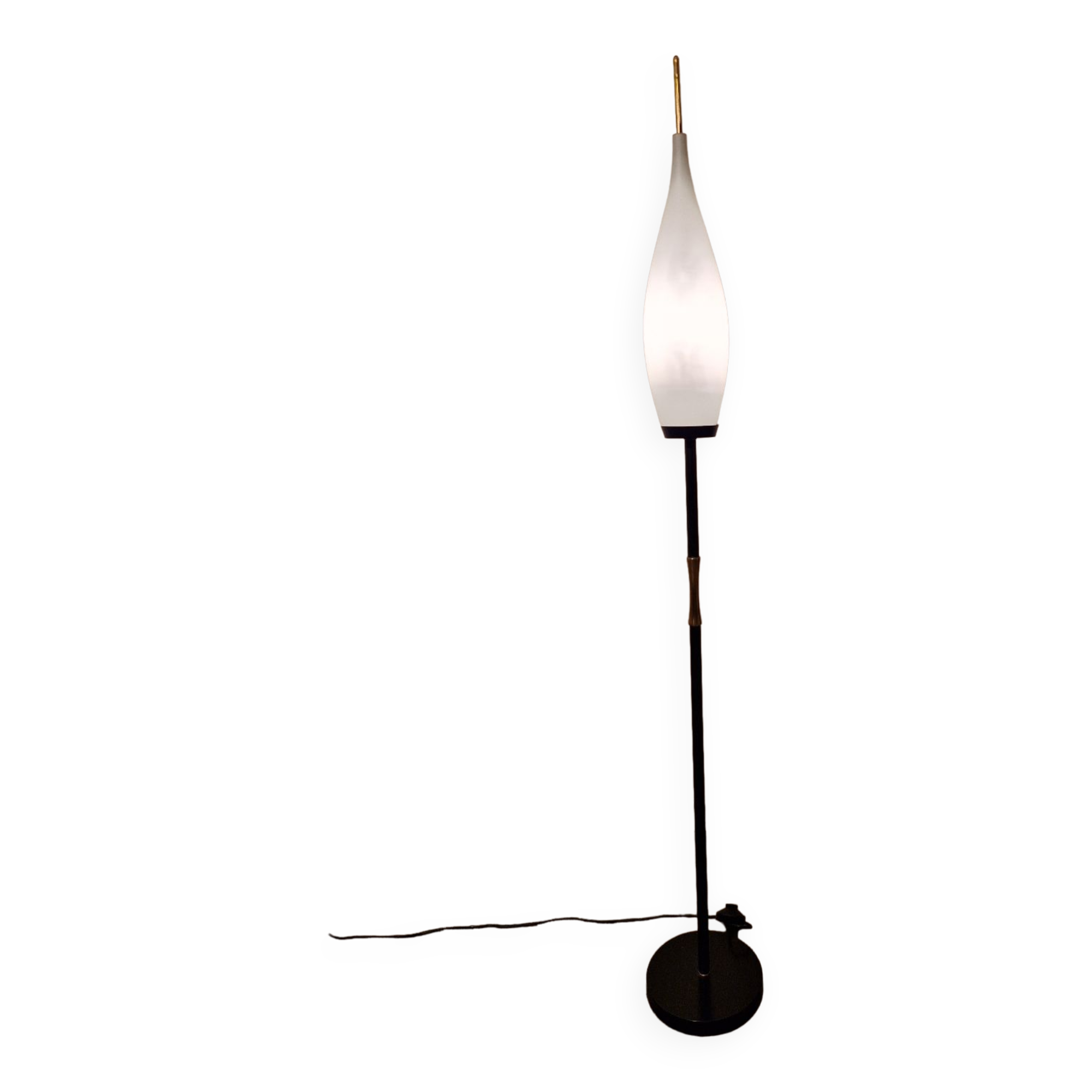 Lampadaire vintage opaline 1960