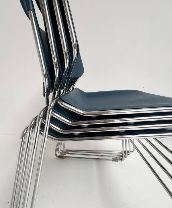 Chaise empilable Matrix Krueger par Thomas Tolleson, années 1970