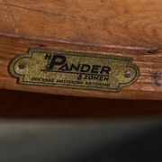 H. Pander & Sons Round Table in Solid Oak with Baluster Legs, 1920s